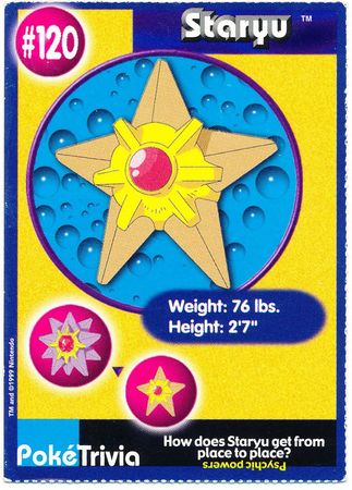 Staryu 120 PokeTrivia Mewtwo Strikes Back Collectible Movie Scene 8 Staryu 120 PokeTrivia Mewtwo Strikes Back Collectible Movie Scene 8