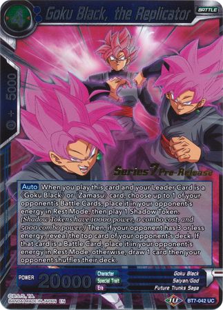Goku Black the Replicator BT7 042 Foil Pre Release Promo Goku Black the Replicator BT7 042 Foil Pre Release Promo