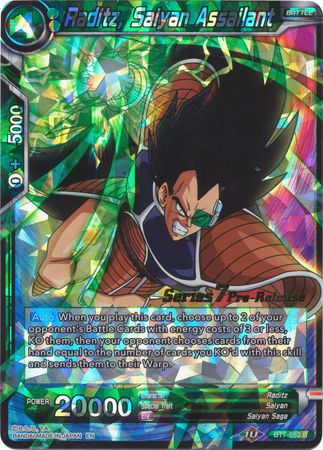 Raditz Saiyan Assailant BT7 052 Foil Pre Release Promo Raditz Saiyan Assailant BT7 052 Foil Pre Release Promo