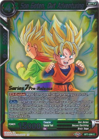 Son Goten Out Adventuring BT7 056 Foil Pre Release Promo Assault of the Saiyans Pre Release Promos Son Goten Out Adventuring BT7 056 Foil Pre Release Promo Assault of the Saiyans Pre Release Promos