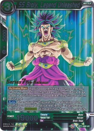 SS Broly Legend Unleashed BT7 069 Foil Pre Release Promo Assault of the Saiyans Pre Release Promos SS Broly Legend Unleashed BT7 069 Foil Pre Release Promo Assault of the Saiyans Pre Release Promos