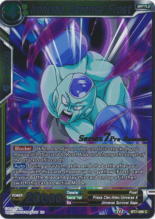 Ironclad Defense Frost BT7 086 Foil Pre Release Promo Ironclad Defense Frost BT7 086 Foil Pre Release Promo