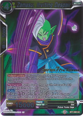 Zamasu Inviting Despair BT7 092 Foil Pre Release Promo Zamasu Inviting Despair BT7 092 Foil Pre Release Promo