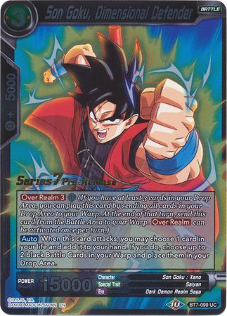 Son Goku Dimensional Defender BT7 099 Foil Pre Release Promo Son Goku Dimensional Defender BT7 099 Foil Pre Release Promo