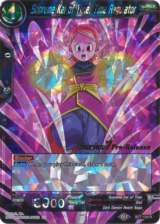 Supreme Kai of Time Time Regulator BT7 104 Foil Pre Release Promo Supreme Kai of Time Time Regulator BT7 104 Foil Pre Release Promo