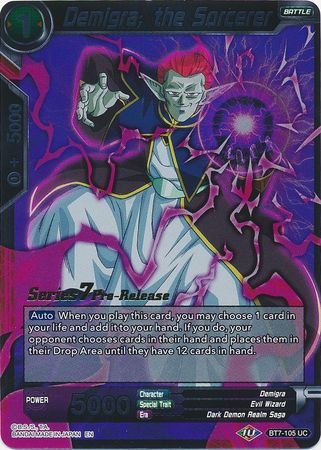 Demigra the Sorcerer BT7 105 Foil Pre Release Promo Demigra the Sorcerer BT7 105 Foil Pre Release Promo