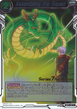 Assembling the Squad BT7 107 Foil Pre Release Promo Assembling the Squad BT7 107 Foil Pre Release Promo