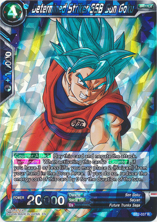 Determined Striker SSB Son Goku BT2 037 Rare Shatterfoil Dragon Ball Super Alternate Art and Alternate Foil Pattern Promos Determined Striker SSB Son Goku BT2 037 Rare Shatterfoil Dragon Ball Super Alternate Art and Alternate Foil Pattern Promos