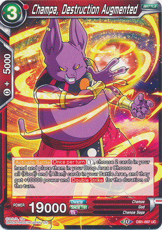 Champa Destruction Augmented DB1 007 Uncommon Champa Destruction Augmented DB1 007 Uncommon