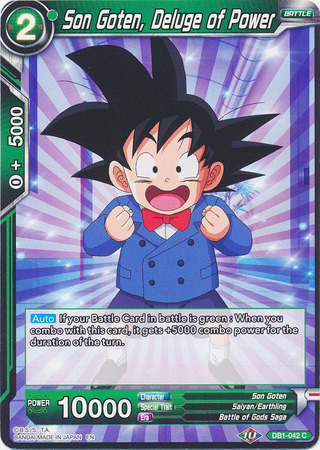 Son Goten Deluge of Power DB1 042 Common Draft Box 4 Dragon Brawl Singles Son Goten Deluge of Power DB1 042 Common Draft Box 4 Dragon Brawl Singles