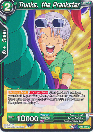 Trunks the Prankster DB1 044 Common Draft Box 4 Dragon Brawl Singles Trunks the Prankster DB1 044 Common Draft Box 4 Dragon Brawl Singles