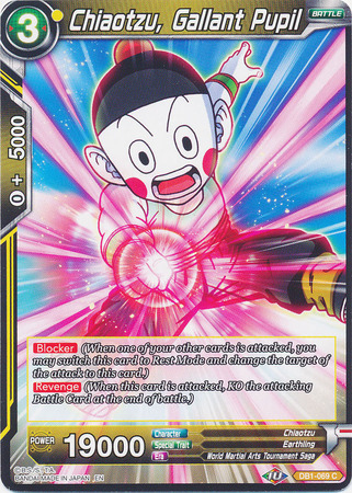 Chiaotzu Gallant Pupil DB1 069 Common Draft Box 4 Dragon Brawl Singles Chiaotzu Gallant Pupil DB1 069 Common Draft Box 4 Dragon Brawl Singles