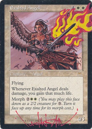 Exalted Angel Artist Signed Altered Onslaught 21021 Onslaught Singles Exalted Angel Artist Signed Altered Onslaught 21021 Onslaught Singles
