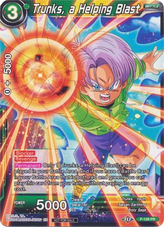 Trunks a Helping Blast P 128 Non Foil Promo Trunks a Helping Blast P 128 Non Foil Promo