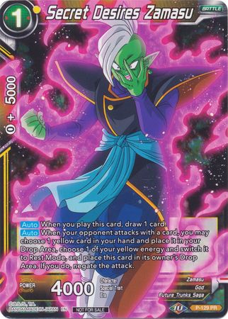 Secret Desires Zamasu P 129 Non Foil Promo Dragon Ball Super Tournament Promos Secret Desires Zamasu P 129 Non Foil Promo Dragon Ball Super Tournament Promos