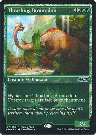 Thrashing Brontodon 197 280 Promo Pack Foil Promo Magic The Gathering Promo Cards Thrashing Brontodon 197 280 Promo Pack Foil Promo Magic The Gathering Promo Cards