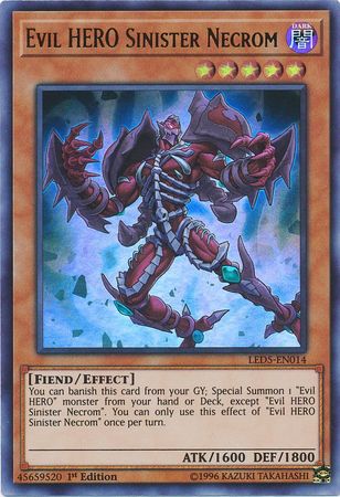 Evil HERO Sinister Necrom LED5 EN014 Ultra Rare 1st Edition Legendary Duelists Immortal Destiny Singles Evil HERO Sinister Necrom LED5 EN014 Ultra Rare 1st Edition Legendary Duelists Immortal Destiny Singles