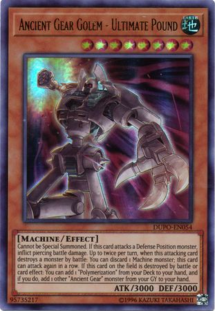 Ancient Gear Golem Ultimate Pound DUPO EN054 Ultra Rare Unlimited Duel Power Unlimited Singles Ancient Gear Golem Ultimate Pound DUPO EN054 Ultra Rare Unlimited Duel Power Unlimited Singles