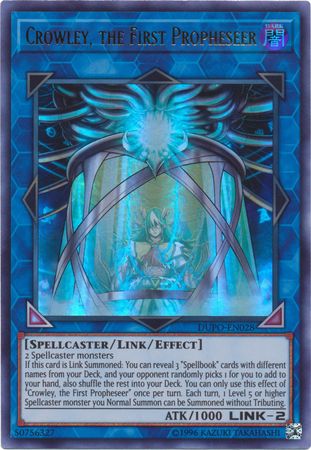 CROWLEY THE FIRST PROPHESEER  DUPO-EN028 ULTRA 1ST ED DUEL POWER YUGIOH 
