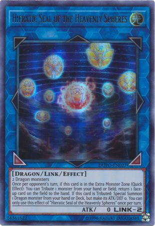 Hieratic Seal of the Heavenly Spheres DUPO EN027 Ultra Rare Unlimited Duel Power Unlimited Singles Hieratic Seal of the Heavenly Spheres DUPO EN027 Ultra Rare Unlimited Duel Power Unlimited Singles