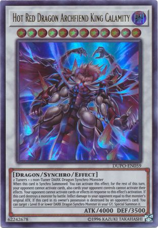 Hot Red Dragon Archfiend King Calamity DUPO EN059 Ultra Rare Unlimited Hot Red Dragon Archfiend King Calamity DUPO EN059 Ultra Rare Unlimited