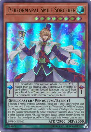 Performapal Smile Sorcerer DUPO EN012 Ultra Rare Unlimited Performapal Smile Sorcerer DUPO EN012 Ultra Rare Unlimited
