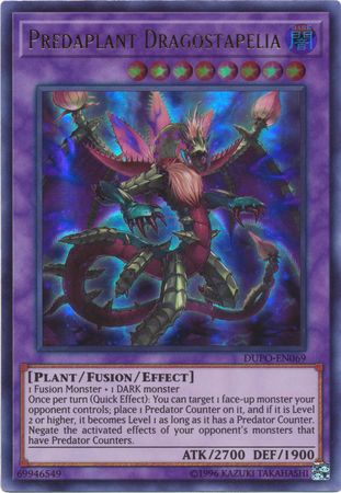 Predaplant Dragostapelia DUPO EN069 Ultra Rare Unlimited Duel Power Unlimited Singles Predaplant Dragostapelia DUPO EN069 Ultra Rare Unlimited Duel Power Unlimited Singles
