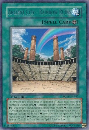 Ancient City Rainbow Ruins FOTB EN045 Rare 1st Edition Ancient City Rainbow Ruins FOTB EN045 Rare 1st Edition