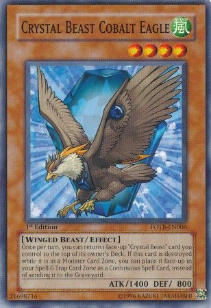 Crystal Beast Cobalt Eagle FOTB EN006 Common 1st Edition Crystal Beast Cobalt Eagle FOTB EN006 Common 1st Edition