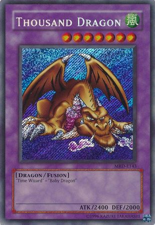Thousand Dragon MRD E143 Secret Rare Unlimited Metal Raiders MRD Unlimited Singles Thousand Dragon MRD E143 Secret Rare Unlimited Metal Raiders MRD Unlimited Singles