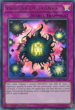 Virus Devasta Deck LCKC IT047 Ultra Rare 1st Edition Virus Devasta Deck LCKC IT047 Ultra Rare 1st Edition