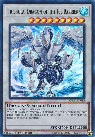 ♦ yu-gi-oh dragon of the ice barrier ♦ trishula dude-fr014-vf/ultra rare 