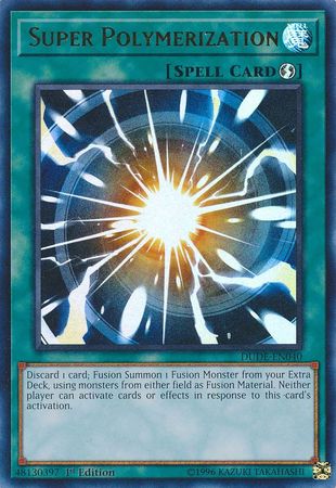 Yugioh Super Polymerization Ultra Rare DUDE-EN040 1st Edition Lightly Played