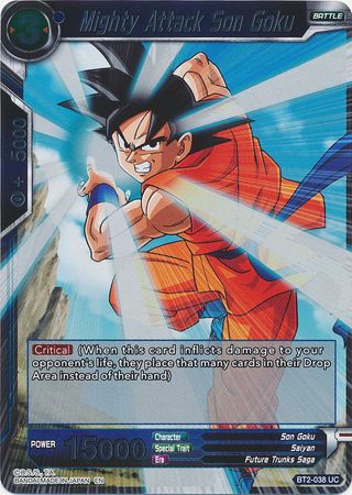 Mighty Attack Son Goku BT2 038 Foil Uncommon Union Force Foil Singles Mighty Attack Son Goku BT2 038 Foil Uncommon Union Force Foil Singles