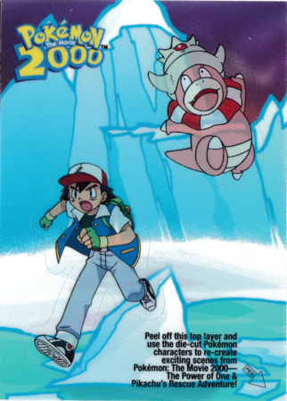 Ash and Slowking 1 Sticker Card Movie 2000 Topps Pokemon Ash and Slowking 1 Sticker Card Movie 2000 Topps Pokemon