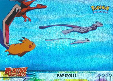 Pokemon Card FAREWELL #39 Mewtwo Strikes Back Blue Logo Pokemon Topps