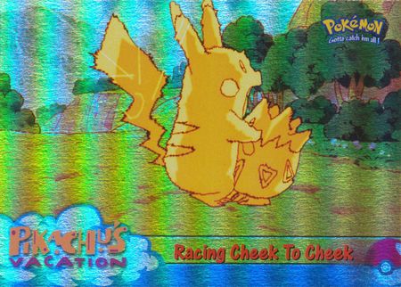 Racing Cheek to Cheek 48 Foil Pikachu s Vacation Topps Pokemon Racing Cheek to Cheek 48 Foil Pikachu s Vacation Topps Pokemon