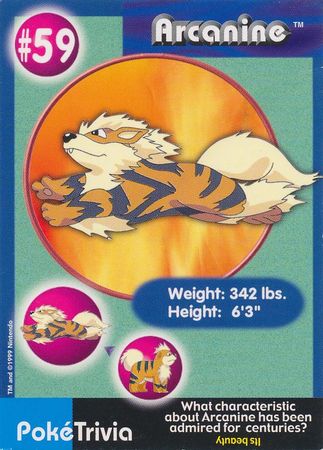 Arcanine 59 PokeTrivia Mewtwo Strikes Back Collectible Movie Scene 4 Arcanine 59 PokeTrivia Mewtwo Strikes Back Collectible Movie Scene 4