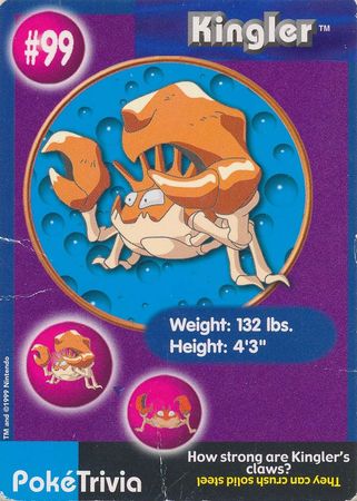 Kingler 99 PokeTrivia Mewtwo Strikes Back Collectible Movie Scene 7 Kingler 99 PokeTrivia Mewtwo Strikes Back Collectible Movie Scene 7