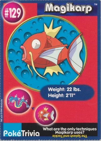 Magikarp 129 PokeTrivia Mewtwo Strikes Back Collectible Movie Scene 9 Magikarp 129 PokeTrivia Mewtwo Strikes Back Collectible Movie Scene 9