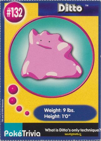 Ditto 132 PokeTrivia Mewtwo Strikes Back Collectible Movie Scene 9 Ditto 132 PokeTrivia Mewtwo Strikes Back Collectible Movie Scene 9
