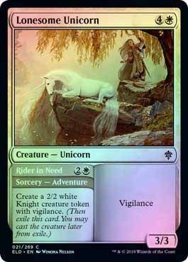 Lonesome Unicorn 021 269 Foil Throne of Eldraine Foil Singles Lonesome Unicorn 021 269 Foil Throne of Eldraine Foil Singles