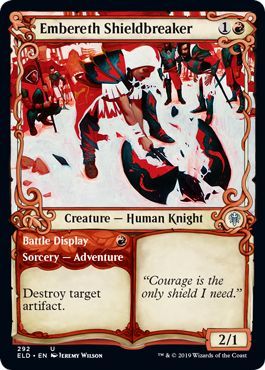 Embereth Shieldbreaker 292 269 Alternate Showcase Throne of Eldraine Singles Embereth Shieldbreaker 292 269 Alternate Showcase Throne of Eldraine Singles