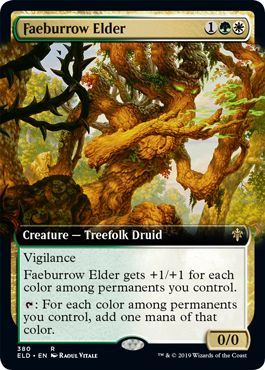 Faeburrow Elder 380 269 Extended Art Throne of Eldraine Collector Booster Singles Faeburrow Elder 380 269 Extended Art Throne of Eldraine Collector Booster Singles
