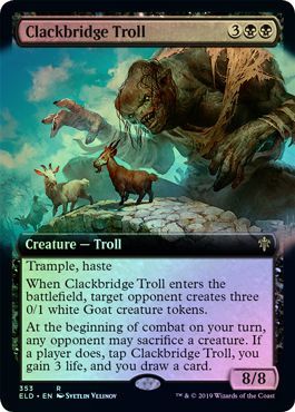 Clackbridge Troll 353 269 Extended Art Foil Clackbridge Troll 353 269 Extended Art Foil