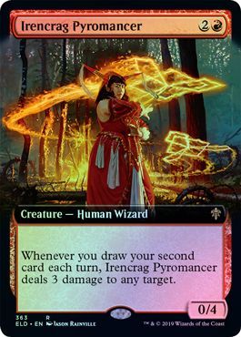 Irencrag Pyromancer 363 269 Extended Art Foil Throne of Eldraine Foil Singles Irencrag Pyromancer 363 269 Extended Art Foil Throne of Eldraine Foil Singles