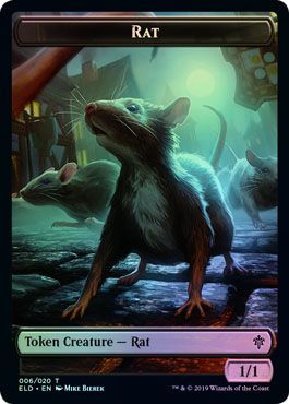 Rat Token 006 020 Foil Full Art w Random Food Token Back Rat Token 006 020 Foil Full Art w Random Food Token Back