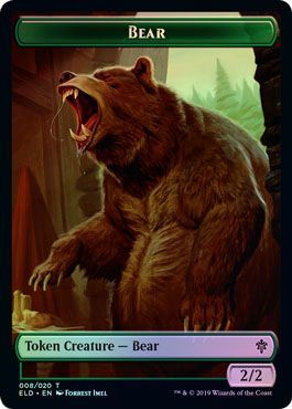 Bear Token 008 020 Foil Full Art w Random Food Token Back Throne of Eldraine Foil Singles Bear Token 008 020 Foil Full Art w Random Food Token Back Throne of Eldraine Foil Singles