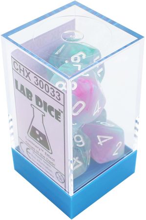 Chessex Nebula Wisteria w White Set of 7 Dice CHX30033 Chessex Dice Supplies Chessex Nebula Wisteria w White Set of 7 Dice CHX30033 Chessex Dice Supplies