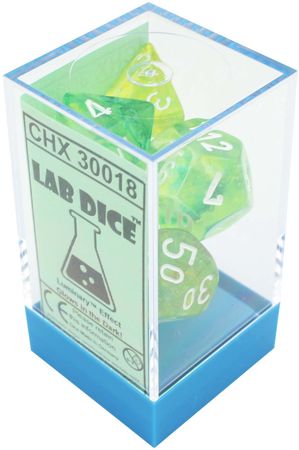 Chessex Nebula Spring w White Luminary Set of 7 Dice CHX30018 Chessex Dice Supplies Chessex Nebula Spring w White Luminary Set of 7 Dice CHX30018 Chessex Dice Supplies